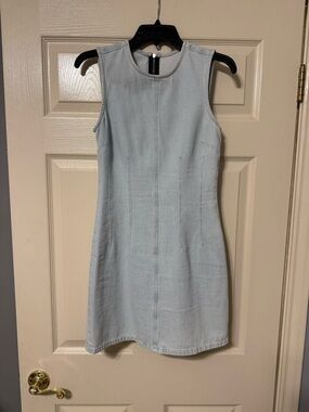 Francesca's Collections Light Blue Sleeveless Denim Mini Dress
